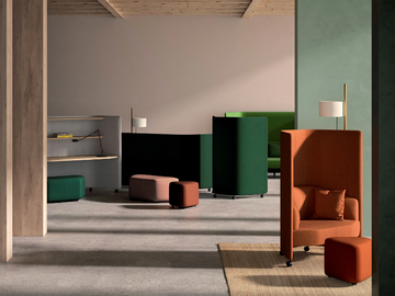 IN OUT OFFICE RS2262 - Fabric pouf with castors by Andreu World - view 3